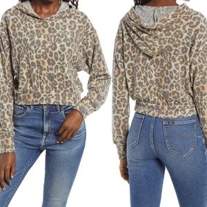 Cheetah print crop sweater